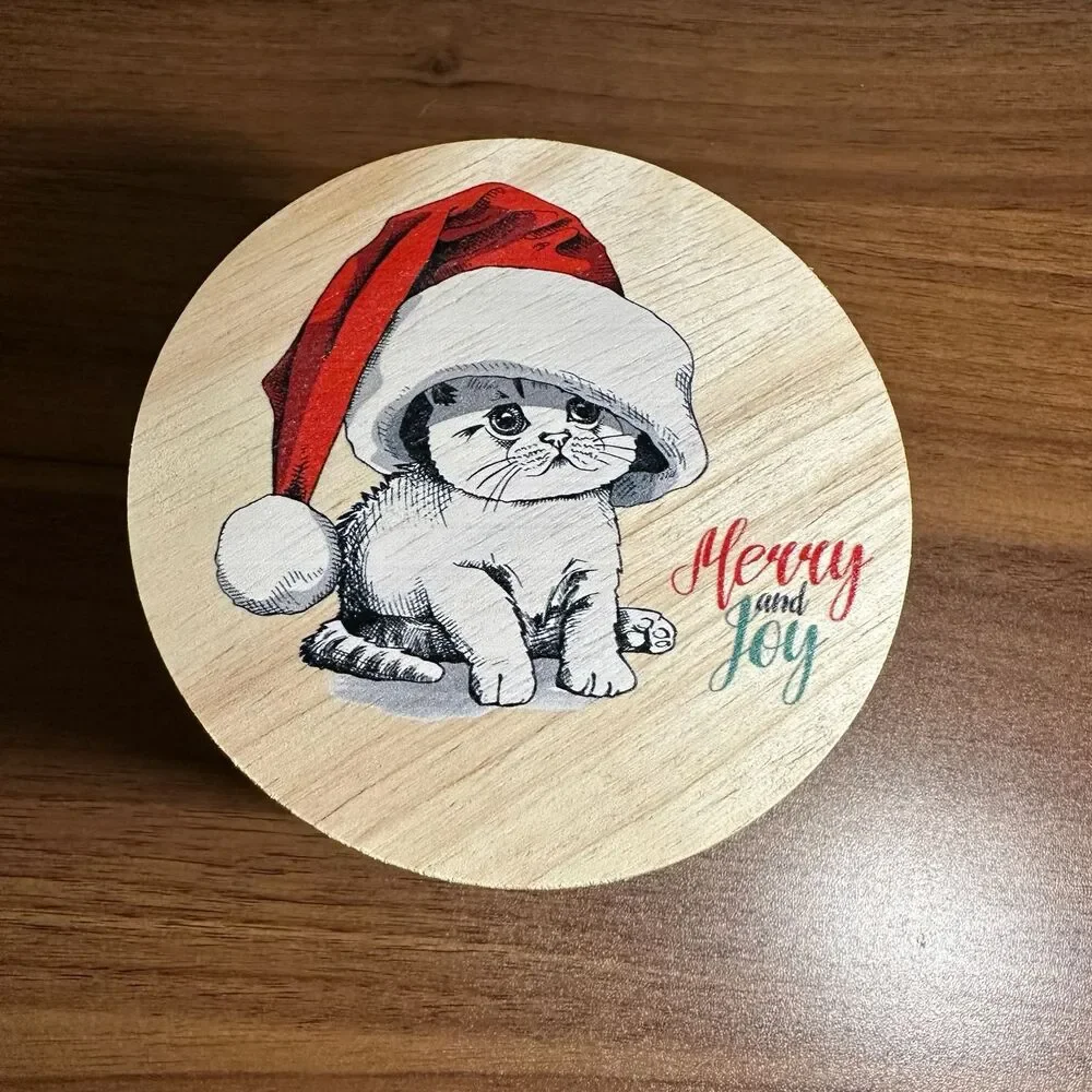 12oz Sand + Paws Kitten Christmas Holiday Soy Wax Candle